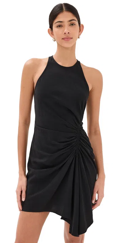A.l.c Rue Linen Mini Dress In Black