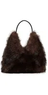 A.l.c A. L.c. Sia Faux Fur Bag Mink In Brown