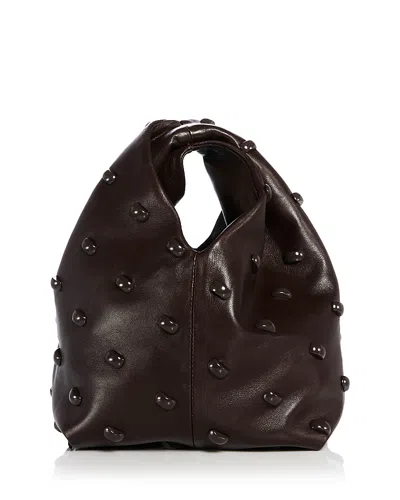 A.l.c A. L.c. Simone Embellished Leather Bucket Bag In Brown