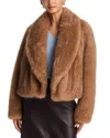 A.l.c A. L.c. Solange Faux Fur Cropped Coat In Brown