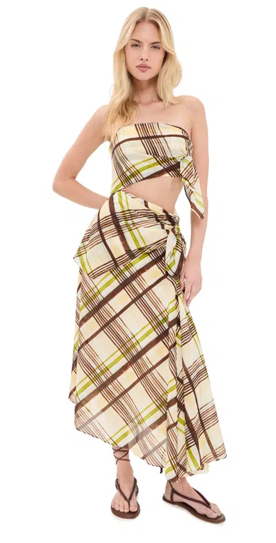A.l.c A. L.c. Tessa Dress Butter/ganache In Brown