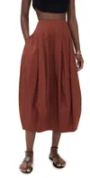 A.l.c A. L.c. Veda Skirt Dark Bosco In Brown
