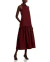 A.l.c Vera Cotton Midi Dress In Dark Bosco