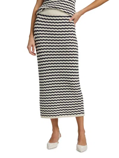 A.l.c A. L.c. Women's Alexis Striped Crochet Midi-skirt