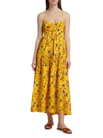 A.l.c A. L.c. Women's Arit Floral Maxi Dress In Yellow