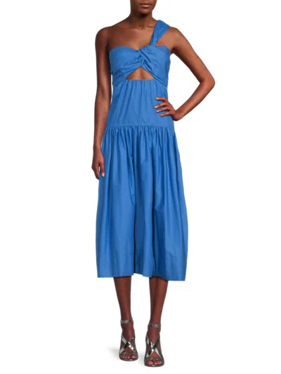 A.l.c Aubrey Cotton Dress In Coastal Blue