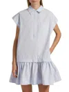 A.l.c A. L.c. Women's Brock Cotton Drop-waist Minidress In Blue