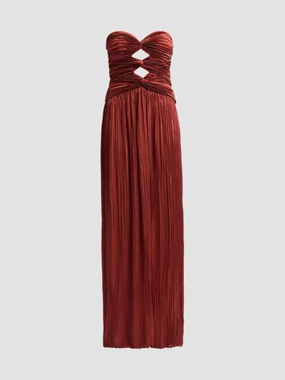A.l.c A. L.c. Women's Brynn Ruched Cut-out Strapless Maxi Dress In Sandalwood