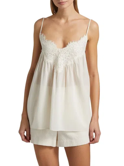A.l.c A. L.c. Women's Cotton Lace-trimmed Camisole In Neutral