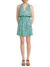 A.l.c A. L.c. Women's Courtney Print Silk Minidress In Blue Multi