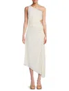 A.l.c A. L.c. Women's Dahlia One-shoulder Asymmetric Midi-dress In Whisper White