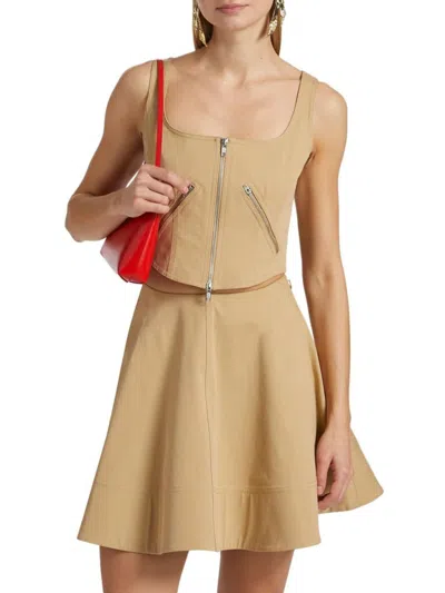 A.l.c A. L.c. Women's Dea Stretch-cotton Sleeveless Top In Brown