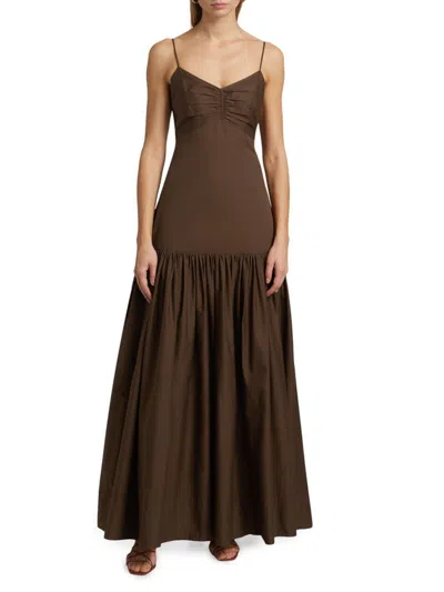 A.l.c A. L.c. Women's Harper Cotton Maxi Dress In Brown