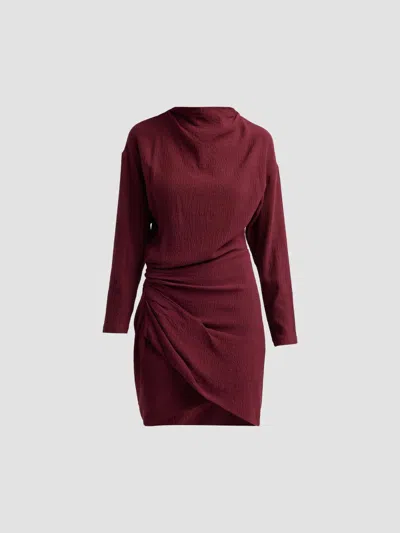 A.l.c A. L.c. Women's Ivana Ruched Mini Dress In Pinot Red