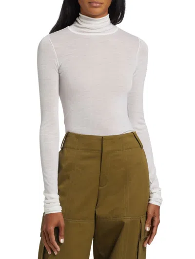 A.l.c A. L.c. Women's Jo Cotton-blend Turtleneck Top In White