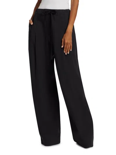 A.l.c A. L.c. Women's Jones Pleated Bow Pants In Black