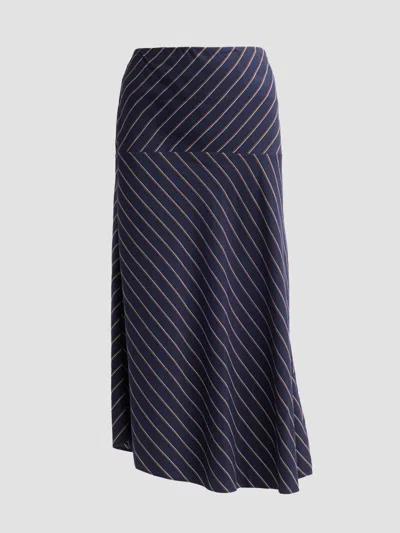 A.l.c A. L.c. Women's Kara Pinstriped A-line Midi Skirt In Blue