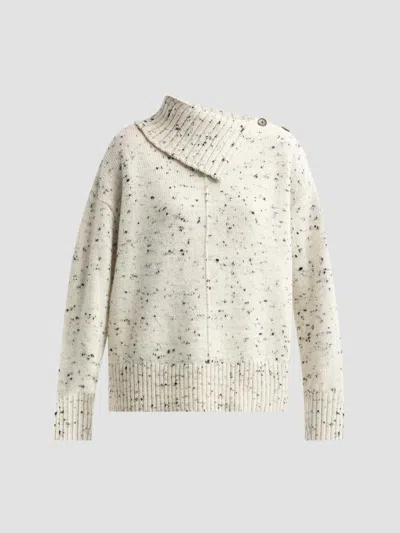 A.l.c A. L.c. Women's Kit Marl-knit Spread-collar Sweater In Neutral