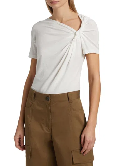 A.l.c A. L.c. Women's Liz Gathered Cotton T-shirt In White