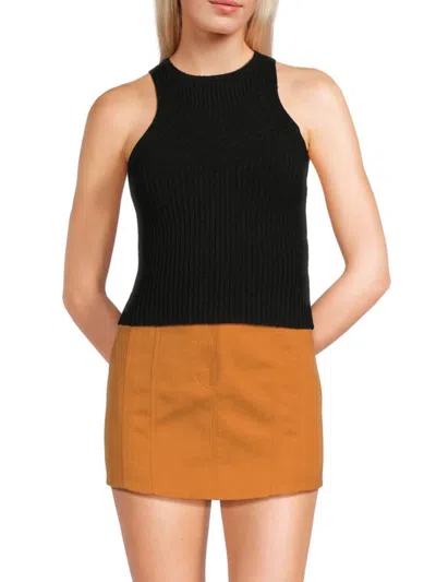 A.l.c A. L.c. Women's Lucy Ribbed Crop Top In Black