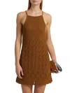 A.l.c A. L.c. Women's Mimi Cotton-blend Knit Minidress In Brown