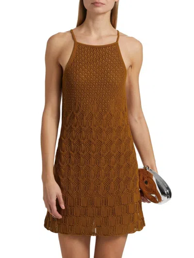 A.l.c A. L.c. Women's Mimi Cotton-blend Knit Minidress In Brown