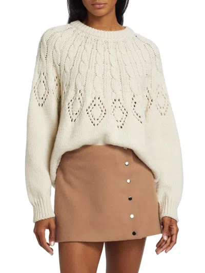 A.l.c A. L.c. Women's Montie Merino Wool Sweater In White