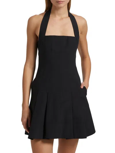 A.l.c A. L.c. Women's Nat Halterneck Stretch Cotton Minidress In Black