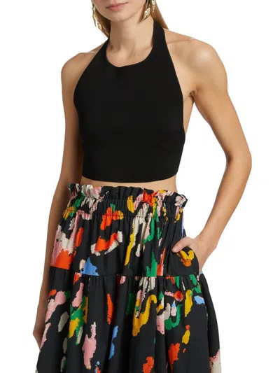A.l.c A. L.c. Women's Rory Halterneck Crop Top In Black