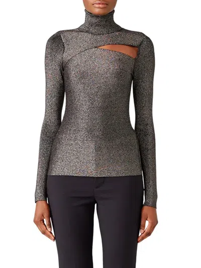 A.l.c A. L.c. Women's Shimmer Cut Out Top In Grey