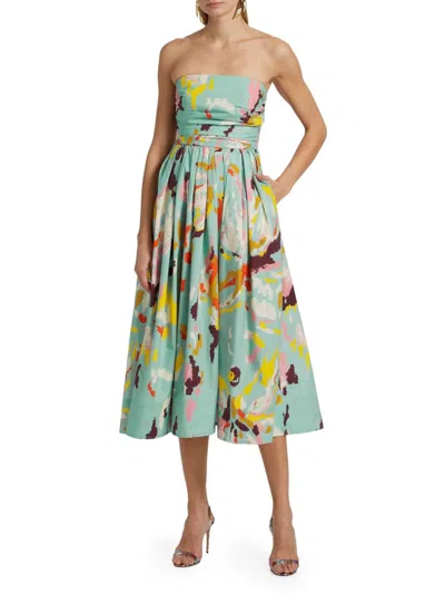 A.l.c A. L.c. Women's Tate Printed Strapless Midi-dress In Multi