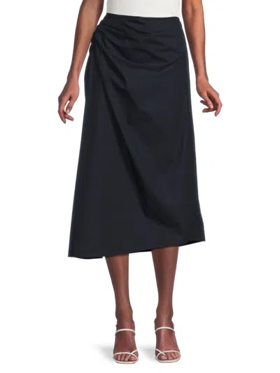 A.l.c A. L.c. Women's Tessa A-line Cotton Midi-skirt In Black