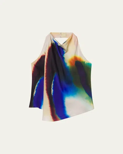 A.L.C ADA DRAPED HALTER COWL-NECK TOP