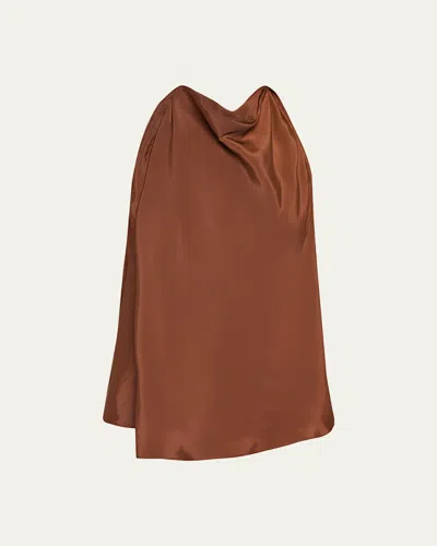 A.l.c Ada Satin Halter Top In Burgundy