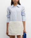 A.l.c Aiden Linen Top In Ice Water