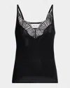 A.l.c Alba Lace Cami Top In Black
