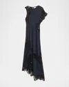 A.l.c Alessia Satin And Lace Maxi Dress In Blue