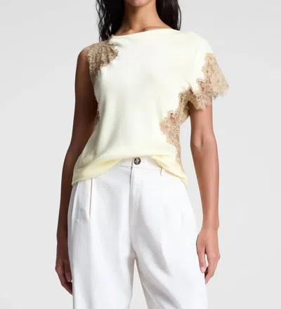 A.l.c Alessia Top In Light Canary/beige In Multi