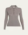 A.l.c Alex Long-sleeve Ribbed Wool Top In Gray