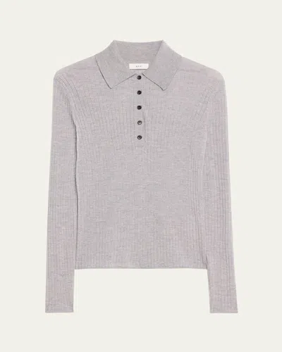 A.l.c Alex Merino Wool Polo Top In Light Heat