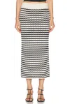 A.l.c . Alexis Knit Skirt In Parchment & Navy Stripe