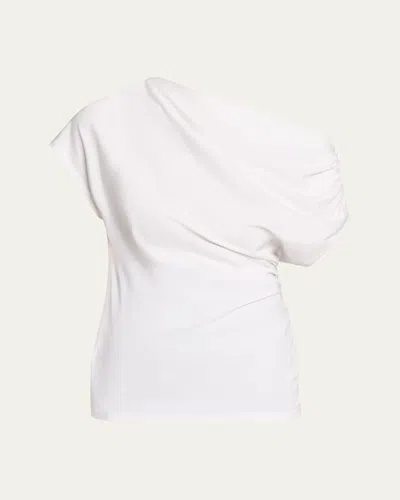 A.l.c Alice Draped One-shoulder Tee In White