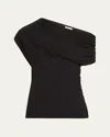 A.l.c Alice Draped One-shoulder Tee In Black