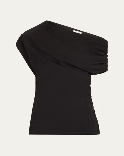 A.l.c Alice Draped One-shoulder Tee In Black