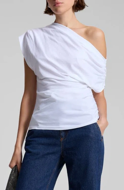 A.l.c . Alice One-shoulder Cotton Jersey Top In White