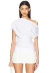 A.l.c . Alice One-shoulder Cotton Jersey Top In White