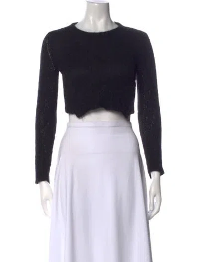 Pre-owned A.l.c Alpaca Crew Neck Sweater In Black