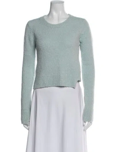 Pre-owned A.l.c Alpaca Crew Neck Sweater In Blue