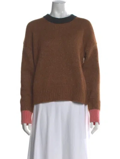 Pre-owned A.l.c Alpaca Crew Neck Sweater In Brown