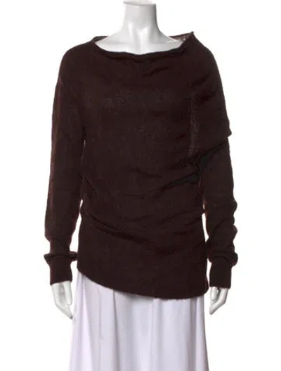 Pre-owned A.l.c Alpaca Crew Neck Sweater In Brown